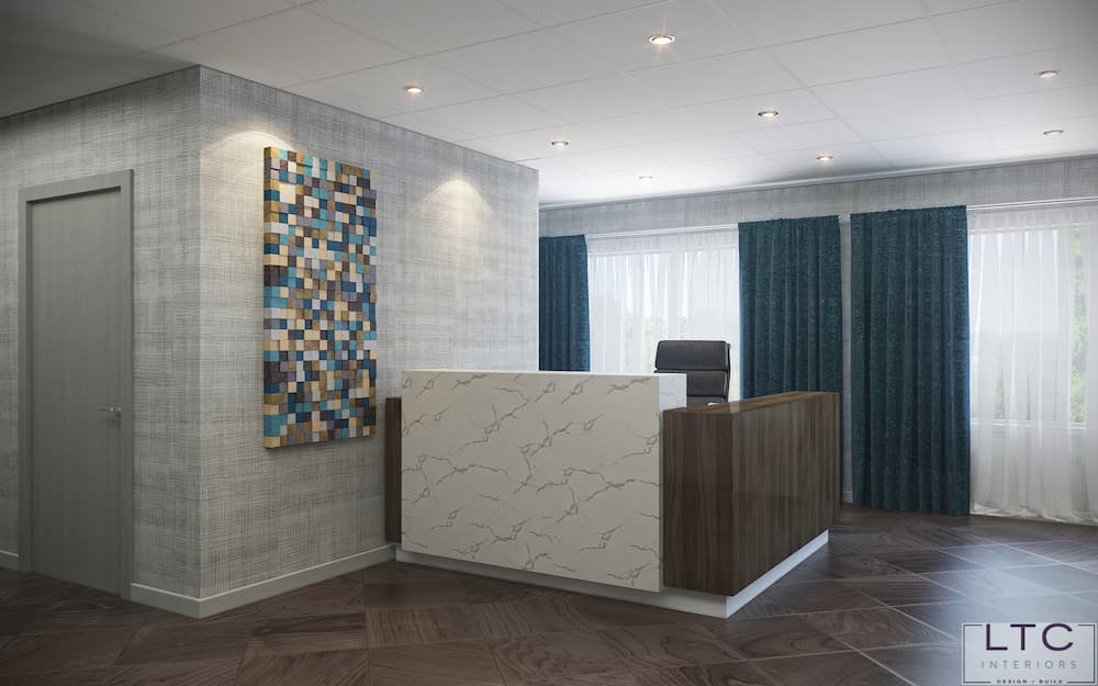Villa at Traverse Point Lobby Millwork Rendering option 1 #Lobby